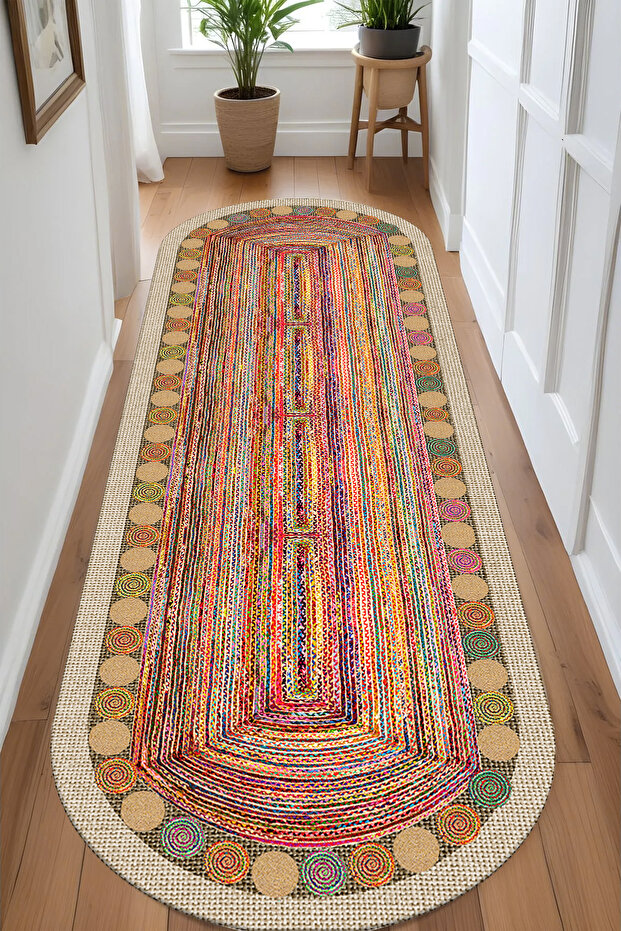 Digital Non-Slip Washable Modern Colorful Kitchen Rug Living Room Rug Runner