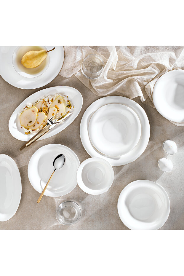 Superfine Bone Elixir Yemek Takımı 56 Parça-Gold - 1