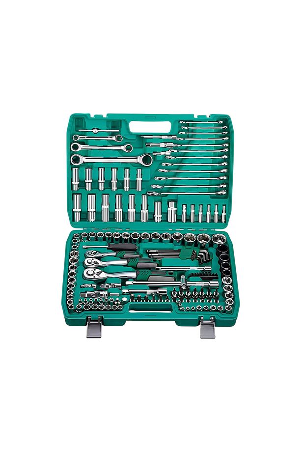 Lokma Anahtar Takımı 151 Parça Uzatma Kolu Mafsallı 1/2 3/8 1/4 Yıldız Tork Düz Set Bits Uç Allen - 9