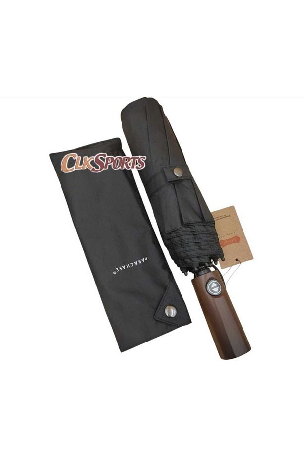 Erkekler Için Ahşap Saplı , Tam Otomatik Şemsiye , Orijinal Çıtçıtlı Kılıflı - Siyah - 4