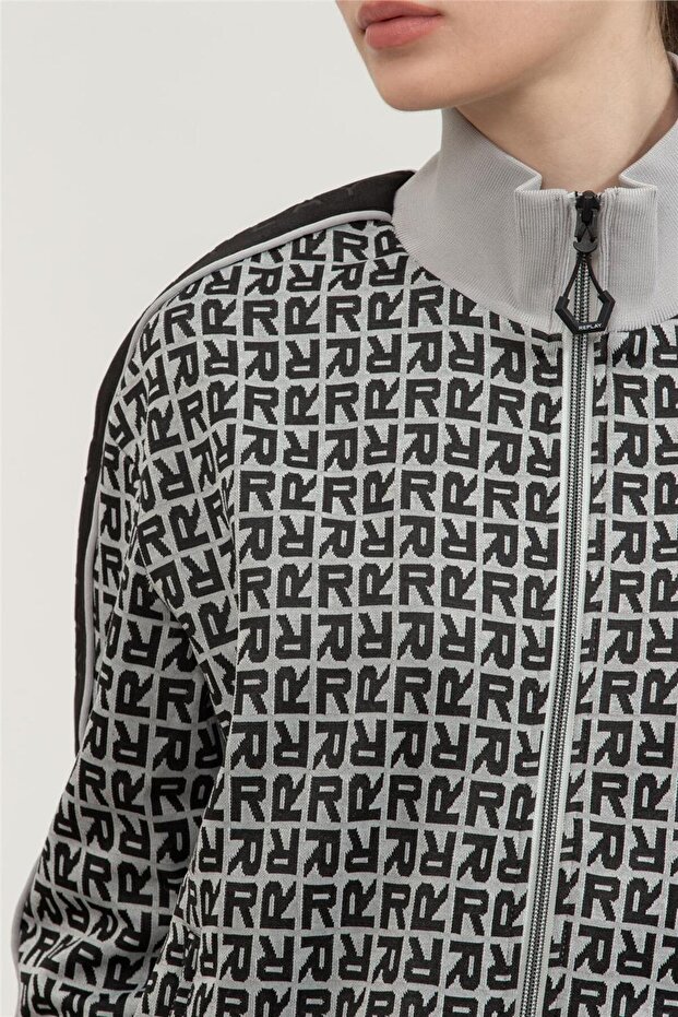 Regular Kadın Fermuarlı Sweatshirt - 4