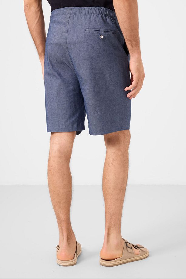 Kot Lacivert Standart Fit Dokuma Hafif Esnek Chino Erkek Şort - 81291 - 8