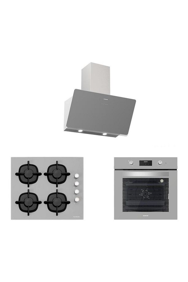 Silverline BO6502S02 - CS5343S01 - 3457 60 Gri Cam Ankastre Set - 1