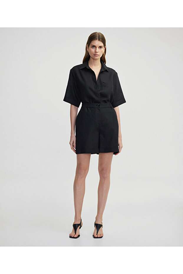 Cepli keten gömlek - 2