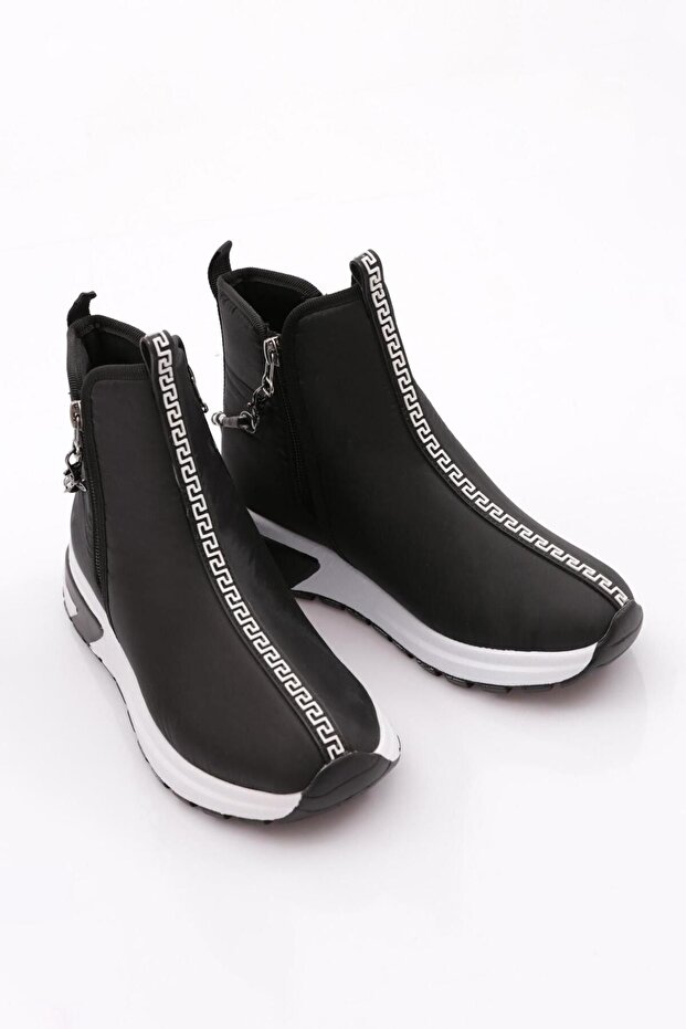 Kadın Kalın Taban Fermuar Detaylı Bot - 1