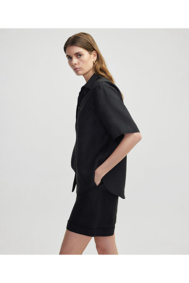 Cepli keten gömlek - 5