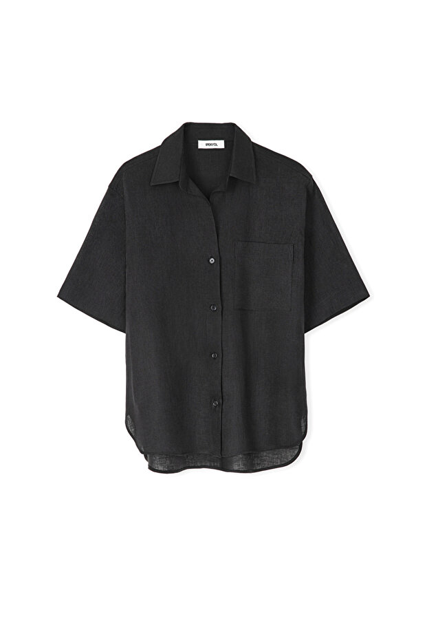 Cepli keten gömlek - 3