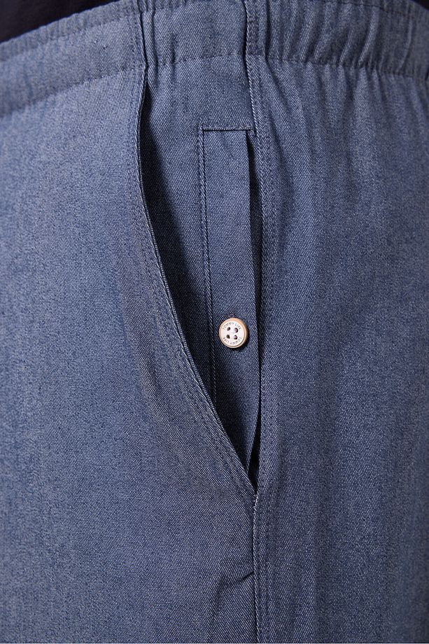 Kot Lacivert Standart Fit Dokuma Hafif Esnek Chino Erkek Şort - 81291 - 7