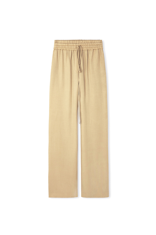 Elastik bel wide leg pantolon - 3