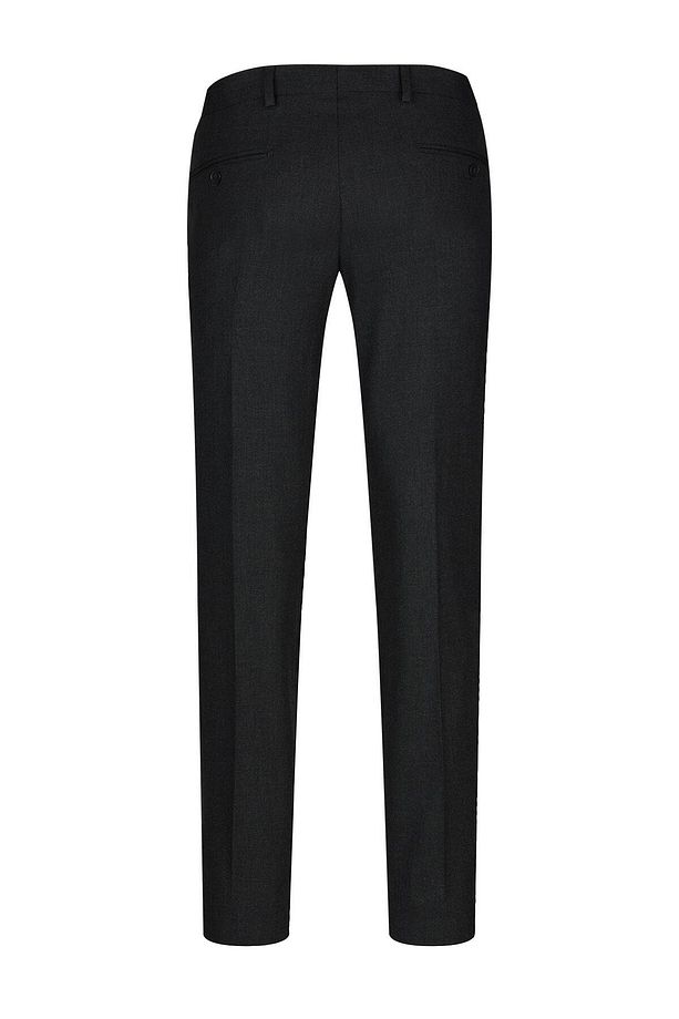 Antrasit Regular Fit Kareli Yandan Cepli Kumaş Pantolon - 3