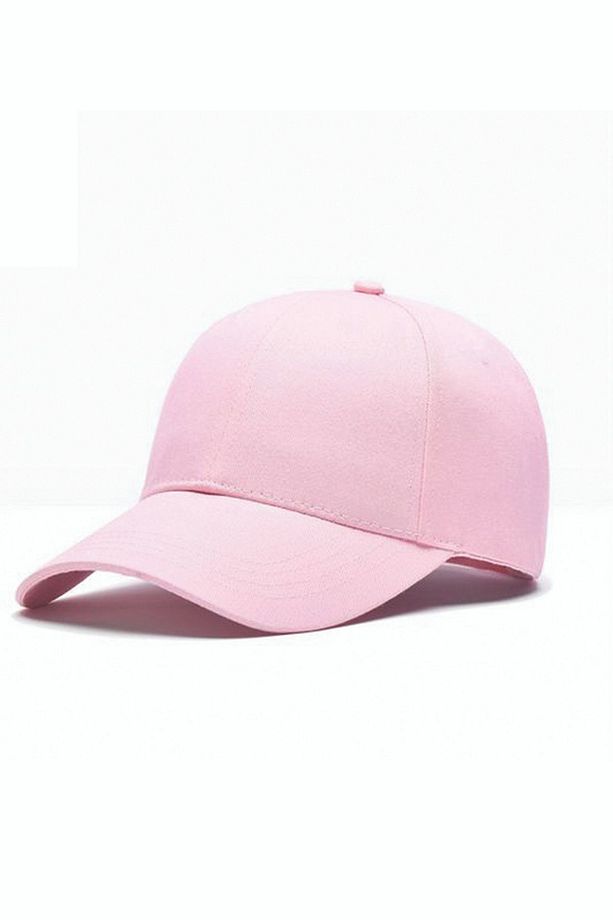 Unisex Ayarlanabilir Pembe Spor Basic Şapka - 3