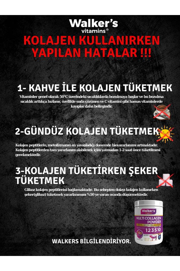 Walker`s Kolajen Collagen +Magnezyum All Forms Sporcu Destek Paketi - 3