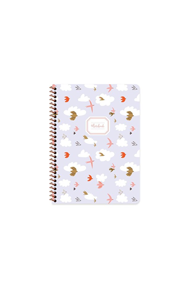 Striped Spiral Animals Notebook 16.5 X 22.5 cm - Bird