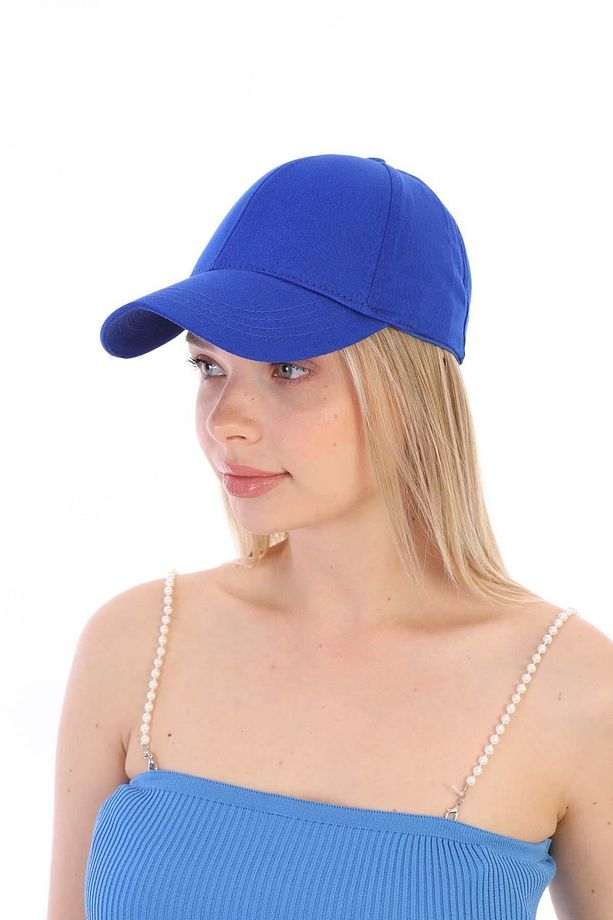 Unisex Ayarlanabilir Mavi Spor Basic Şapka - 5