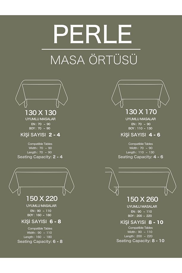 Daily Series Kadife Dokulu Ada Çayı Rengi Masa Örtüsü - 6