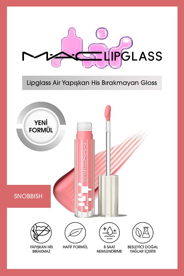Lipglass Air Yapışkan His Bırakmayan Gloss - SNOBBISH - 1
