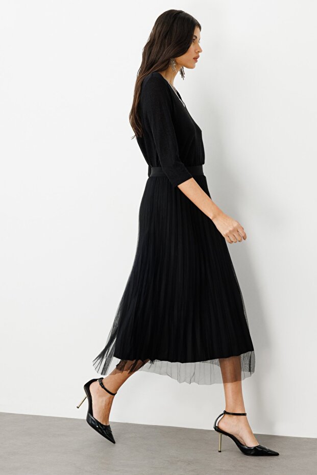 Beli Lastikli Piliseli Etek - 2