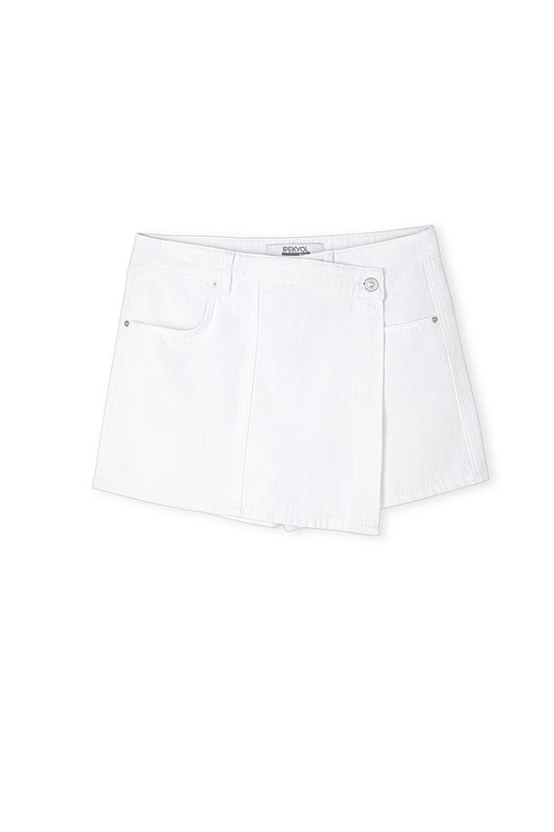 Anvelop denim şort etek - 3
