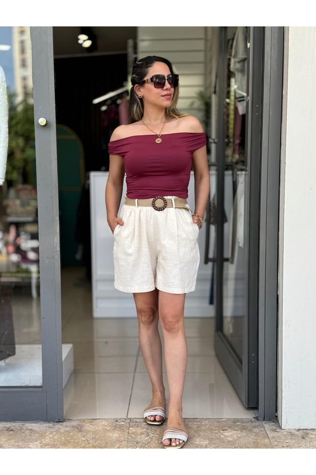 Omuzları Açık Bluz - 2