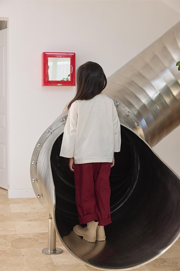 Nakış Detaylı Ceket - Pembe Yaka - 6