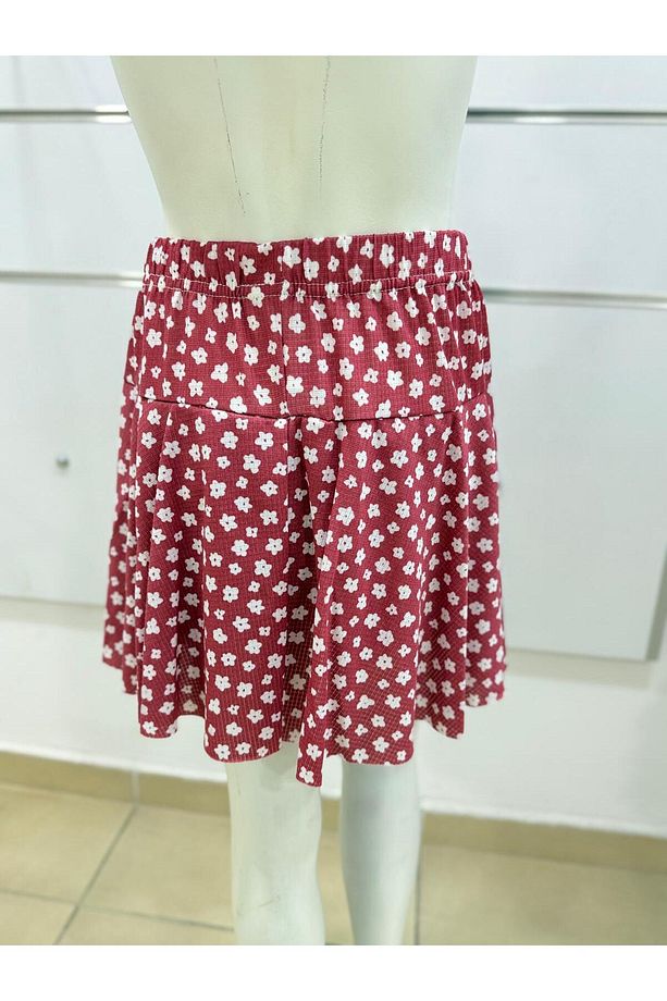 volanlı kız şort etek /volanlı çiçek desen mini şortlu etek/ mini yazlık şort etek - 2