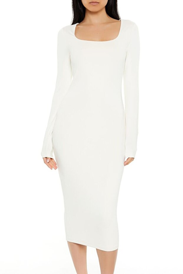 Şekillendirici Midi Elbise - 2