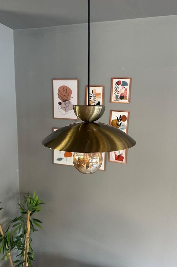 Bright Eskitme Şapka Başlık Avize Tekli Sarkıt Salon Kuaför Cafe Dekoratif Aydınlatma Pastane - 5