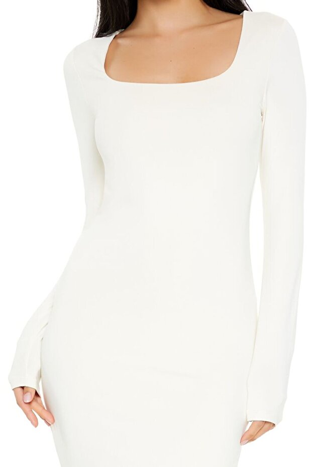 Şekillendirici Midi Elbise - 3