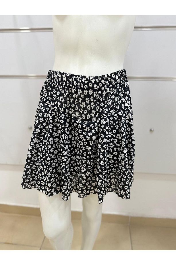 volanlı kız şort etek /volanlı çiçek desen mini şortlu etek/ mini yazlık şort etek - 1