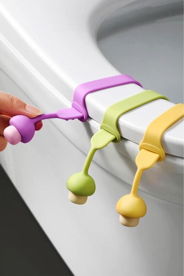 5 Pieces Practical Hygienic Toilet Seat Lifter with Mushroom Design Hygienic Toilet Seat Handle