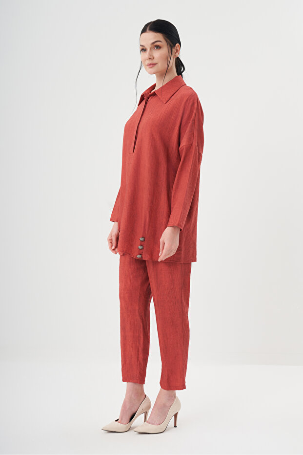 Kadın Gömlekli Basic Takım 8534 - 2