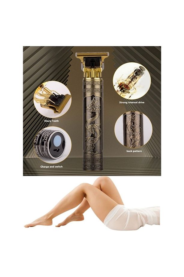 Premium Profesyonel Vintage Saç Sakal Ense Tüm Vücut Tüyü Lazer Epilasyon Öncesi Tıraş Makinesi - 1