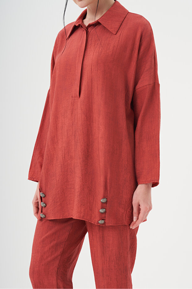 Kadın Gömlekli Basic Takım 8534 - 5