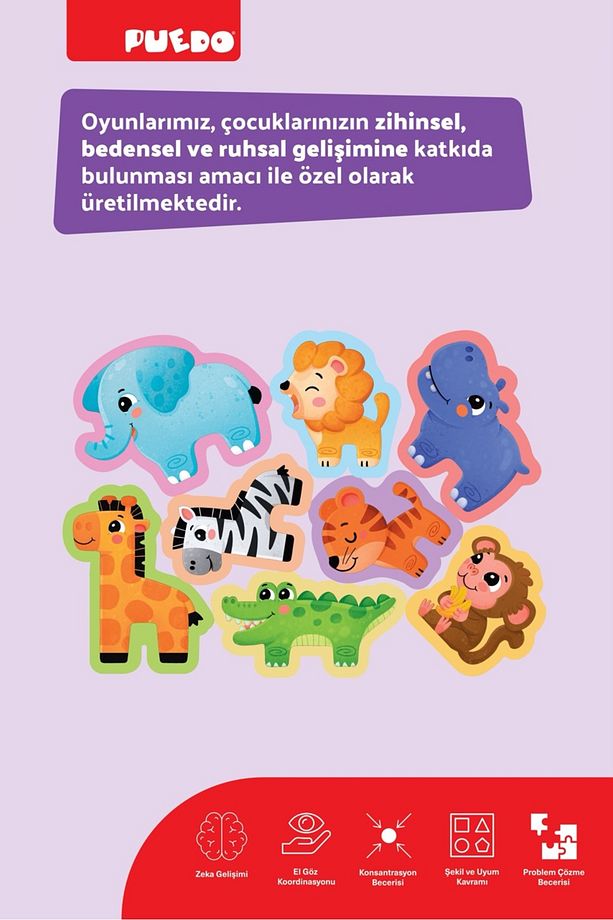 Ayakta Durabilen Bebek Puzzle - Safari - 7