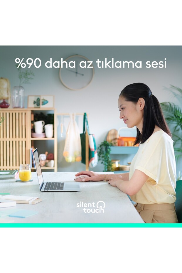 Signature M650 Küçük Ve Orta Boy Sağ El Için Sessiz Kablosuz Mouse - Pembe - 5