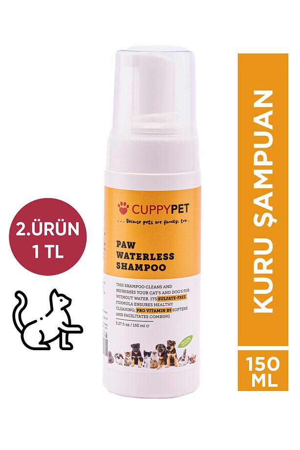 Kediler Için Kuru Şampuan 150 ml - 1
