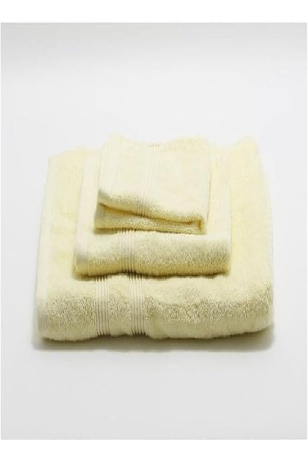 3-Piece Towel Set – Bath, Hand & Face Towels, Yellow, 70x140, 40x70, 33x33cm