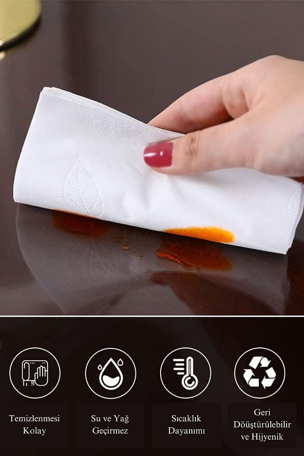 Decorecor 1.4 Mm Net Kalınlık Şeffaf Kalın PVC Masa Koruyucu Mika Masa Örtüsü - 3