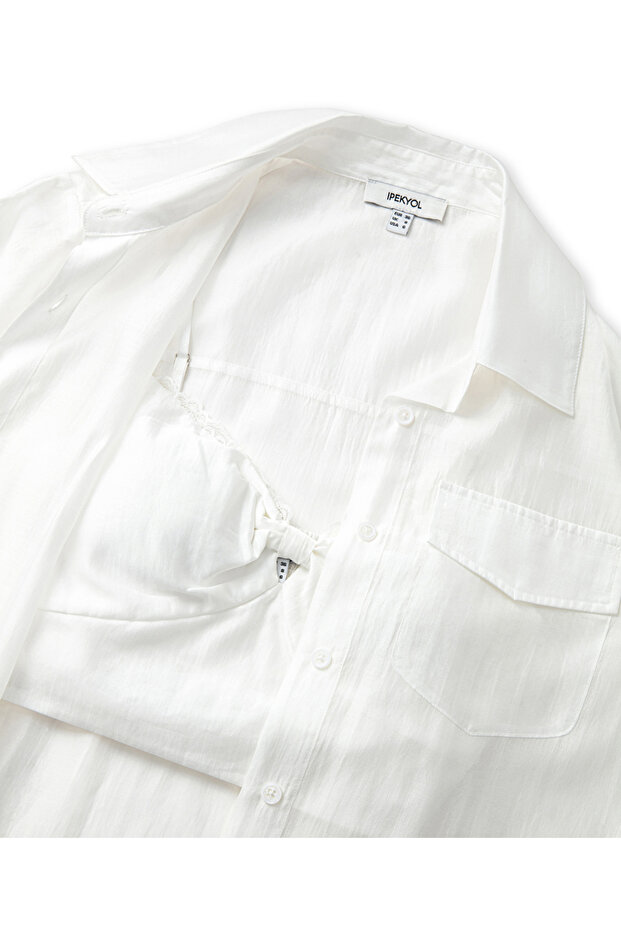 Çift parça görünümlü gömlek - 4