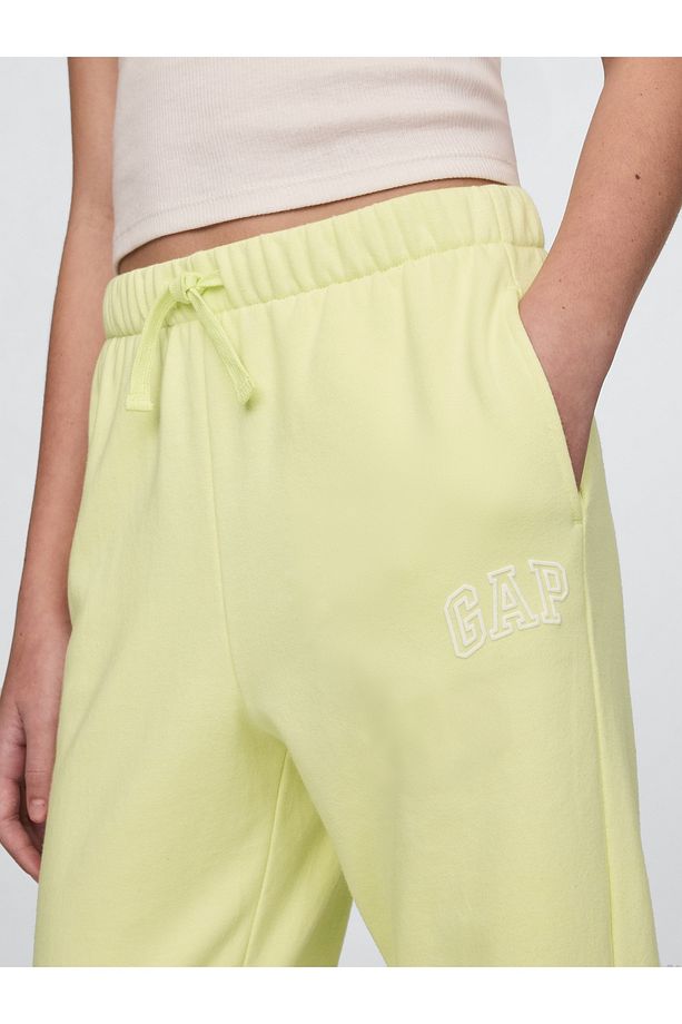 Kız Çocuk Sarı Gap Logo Fransız Havlu Kumaş Jogger Eşofman Altı - 2