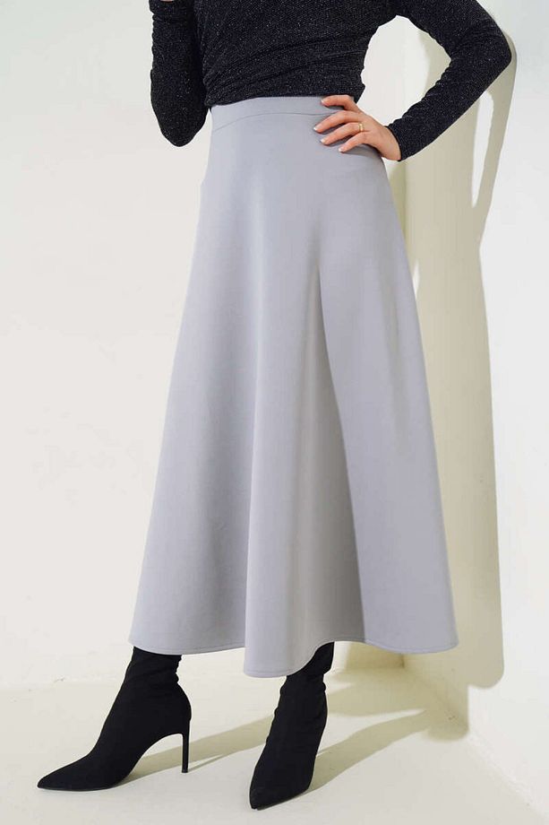 Silim Kumaş Kloş Etek - 1