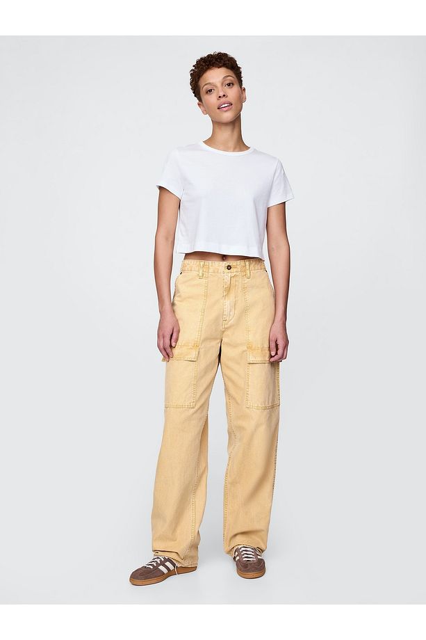 Erkek Sarı Baggy Utility Pantolon - 4