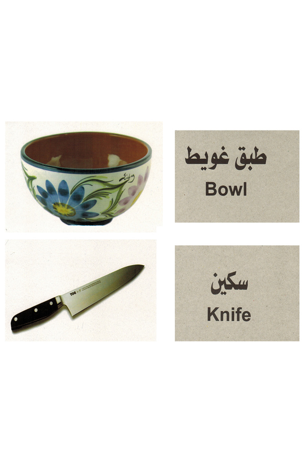 Educational cards tableware - 2