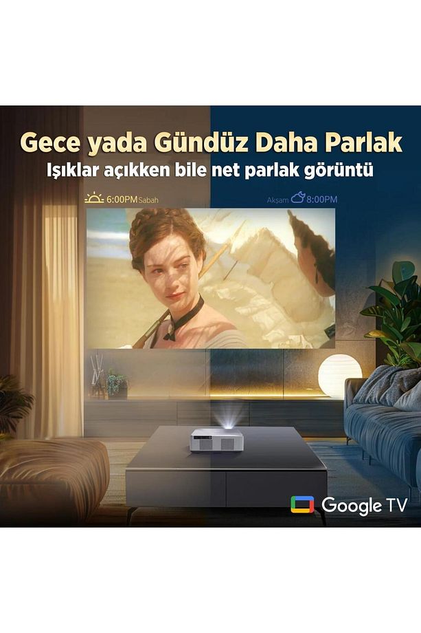 Performance V700G Android Google TV HDR10+ 4K Destekli Projeksiyon Cihazı +Auto Focus+Auto Ke - 2
