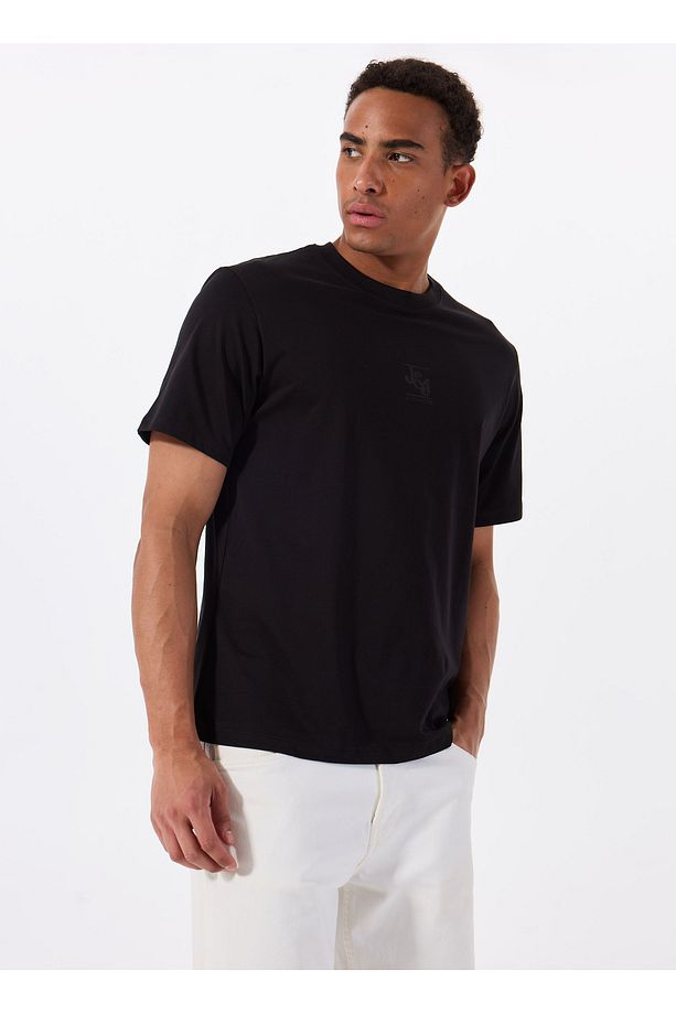 Bisiklet Yaka Siyah Erkek T-Shirt 12288374_JPRBLULOGO TEE SS CREW NEC - 3