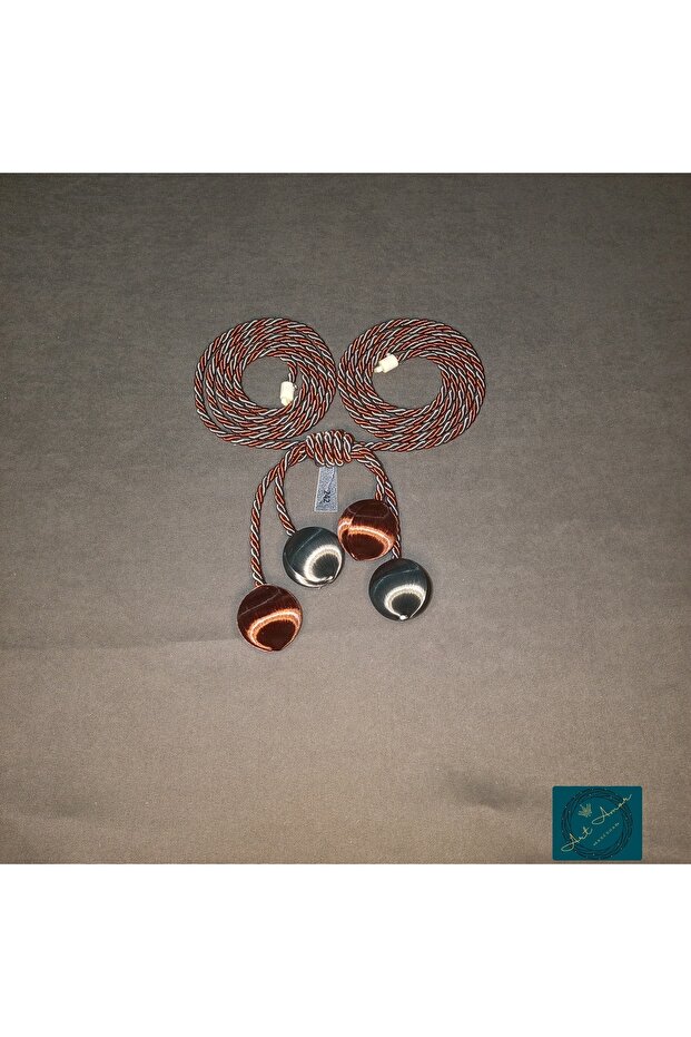 4 Bulk Tile-Dark Grey (242) Silk String Wrap Fund Tulle Double Curtain Ceiling Binding Accessory - 2