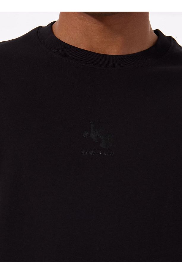 Bisiklet Yaka Siyah Erkek T-Shirt 12288374_JPRBLULOGO TEE SS CREW NEC - 4