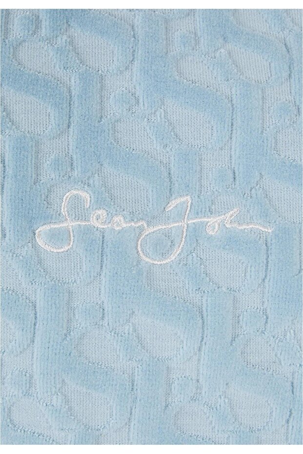 Herren JM232-006-02 SJ Monogram Logo Devorée Velours Poloshirt - 5