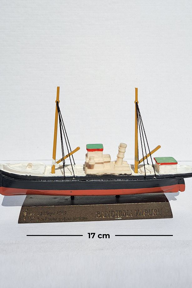 Bandırma Vapuru Maketi - Küçük Boy (17 CM) - 6