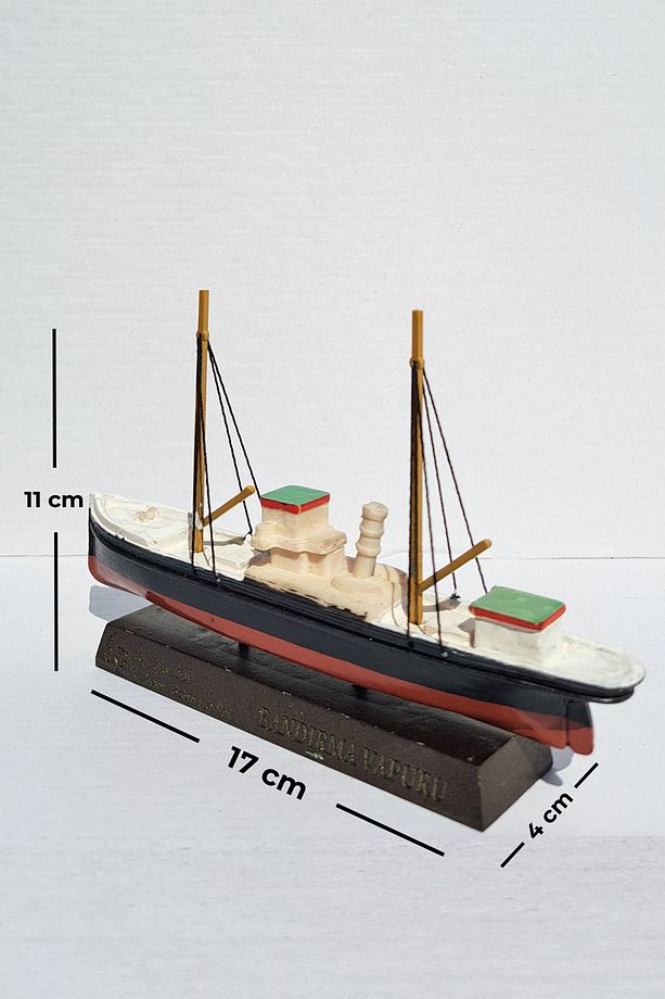 Bandırma Vapuru Maketi - Küçük Boy (17 CM) - 5